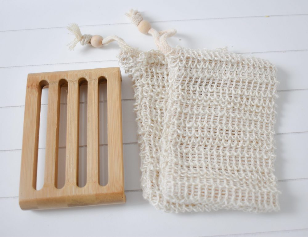 Sisal bag and bamboo drying rack